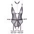 Cottelli Bondage - Body aberto e algemas para braços (preto)