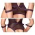 Cottelli Bondage - body aberto com algemas de braço - preto - L