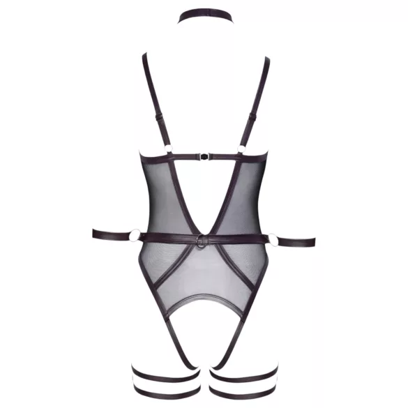 Cottelli Bondage - body aberto com algemas de braço - preto - L