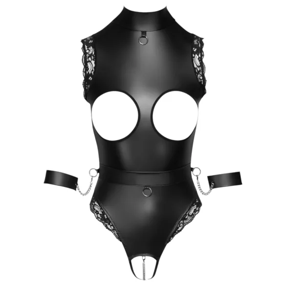 Cottelli Bondage - body aberto seios à mostra - preto - L
