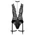 Noir Libido - corpete com cinta-liga (preto) - M