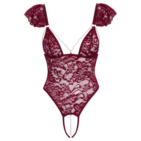 Cottelli - body rendado com pérolas (vermelho) - M