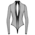Noir - body transparente cruzado (preto) - M