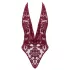 Noir Kink Royal - body transparente - vermelho - M