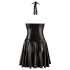Noir - Vestido Preto com Corpete Transparente e Colarinho Elegante - XL
