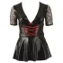 Cottelli Plus Size - vestido brilhante com espartilho vermelho - preto