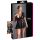 Cottelli Plus Size - vestido brilhante com espartilho vermelho (preto) - XXL