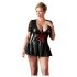 Cottelli Plus Size - vestido brilhante com espartilho vermelho (preto) - XXL