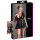 Cottelli Plus Size - vestido brilhante com espartilho vermelho - preto - XXXL