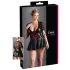 Cottelli Plus Size - vestido brilhante com espartilho vermelho - preto - XXXXL