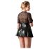 Cottelli Plus Size - vestido brilhante com espartilho vermelho (preto) - XXXXL