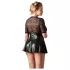 Cottelli Plus Size - vestido brilhante com espartilho vermelho - preto - XXXXL