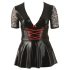 Cottelli Plus Size - vestido brilhante com espartilho vermelho (preto) - XXXXL