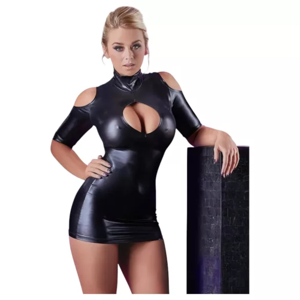 Cottelli - vestido de festa ombro vazado - preto