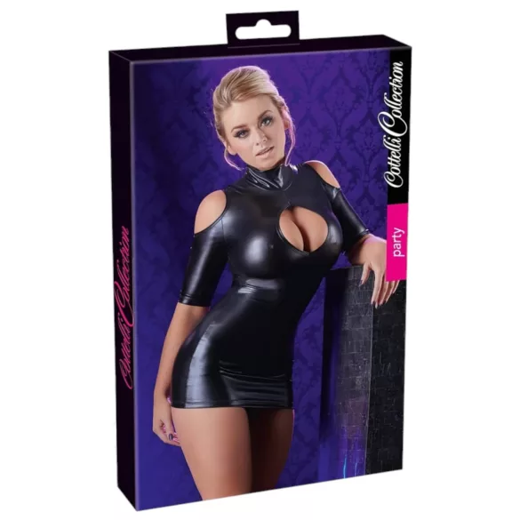 Cottelli - vestido de festa ombro vazado - preto - M