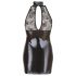Cottelli - Mini Vestido de Renda Brilhante com Gargantilha (Preto) - M