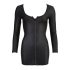 Cottelli - vestido festa com zíper strass (preto) - XL