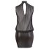 Cottelli Plus Size - vestido chiffon brilhante (preto)