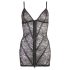 Cottelli - Vestido de renda riscado e brilhante (preto) - L