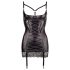 Abierta Fina - vestido preto levantador de seios acetinado - 80B/M