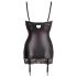 Abierta Fina - vestido preto levantador de seios acetinado - 80B/M