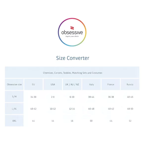 Obsessive Lovica - camisola rendada com tanga - vermelho - 2XL