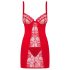 Obsessive Heartina - Camisola e Tanga (vermelho) - L/XL