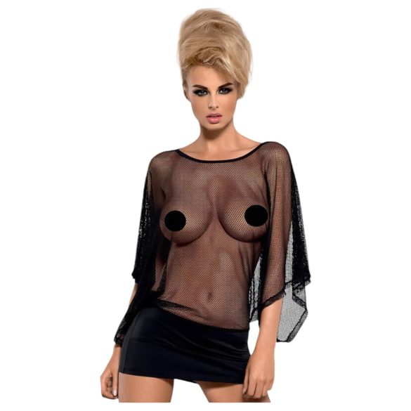Obsessive Punker - Vestido Transparente e Tanga (Preto)