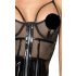 Noir - Vestido de Vinil com Detalhe em Rede (Preto) - L