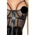 Noir - vestido vinil com rede - preto - L