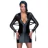 Cottelli Bondage - Vestido fetiche brilhante com algema - preto