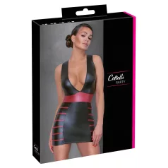   Cottelli Party - Listrado, Ajustado ao Corpo (Preto-Vermelho)
