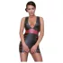 Cottelli Party - Listrado, Ajustado ao Corpo (Preto-Vermelho) - XL