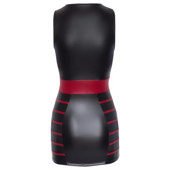 Cottelli Party - Listrado, Ajustado ao Corpo (Preto-Vermelho) - XL