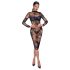 Noir - vestido transparente floral, manga longa (preto) - M