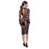 Noir - vestido transparente floral, manga longa (preto) - M