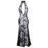 Noir - Vestido Longo Transparente com Estampa Floral (Preto) - M