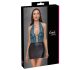 Cottelli - Vestido rendado brilhante com cordões (preto-verde) - XL