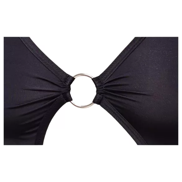 Cottelli Party - vestido assimétrico com argolas - preto