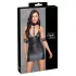 Cottelli Bondage - vestido minissaia brilhante com coleira - preto - XL