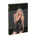 Noir - Vestido Mini Preto com Estampa de Cobra