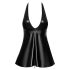 Noir - Vestido Mini Preto com Estampa de Cobra