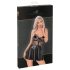 Noir - vestido brilhante com renda (preto) - XL