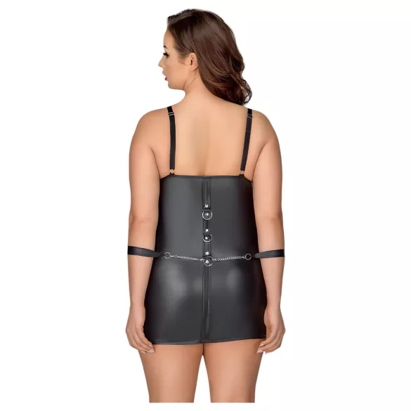 Cottelli Plus Size - vestido erótico com algemas - preto