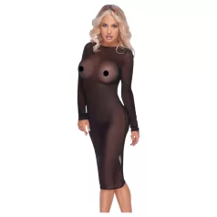 Cottelli Party - vestido transparente com zíper - preto