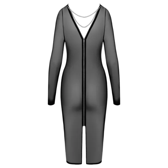 Cottelli Party - vestido transparente com zíper - preto - L