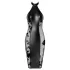 Noir - vestido brilhante com colarinho (preto) - L