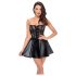 Noir - Vestido Mini Brilhante com Renda (Preto)