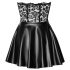 Noir - Vestido Mini Brilhante com Renda (Preto)