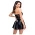 Noir - Vestido Mini Brilhante com Renda (Preto) - L